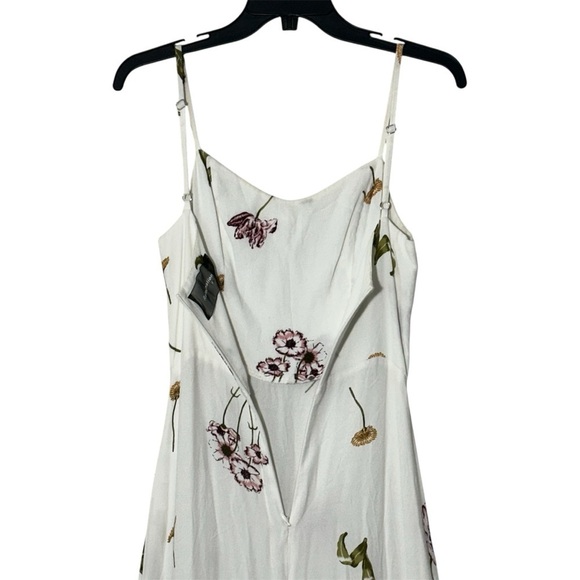 Flawed Reformation Prairie Gardenia Floral White Maxi Dress Boho Romantic Size 2 - Picture 12 of 16